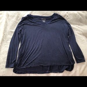 Navy/grey striped t shirt